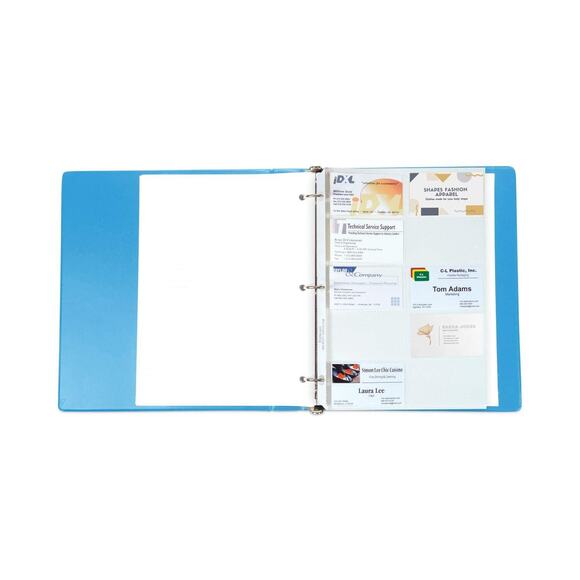 C-Line Business Card Binder Pages Holds 20 Cards 8 1/8 x 11 1/4 10 pack 61217 - Picture 1 of 4